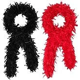 Feathers Boas Turkey Feathers 2pcs 6Ft 45g for DIY Crafts Wedding Party Halloween Costume,Christmas,Concert Feathers boa