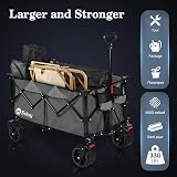 Sekey 200L Folding Festival Trolley All-Terrain Wheels 150KG Grey view 3