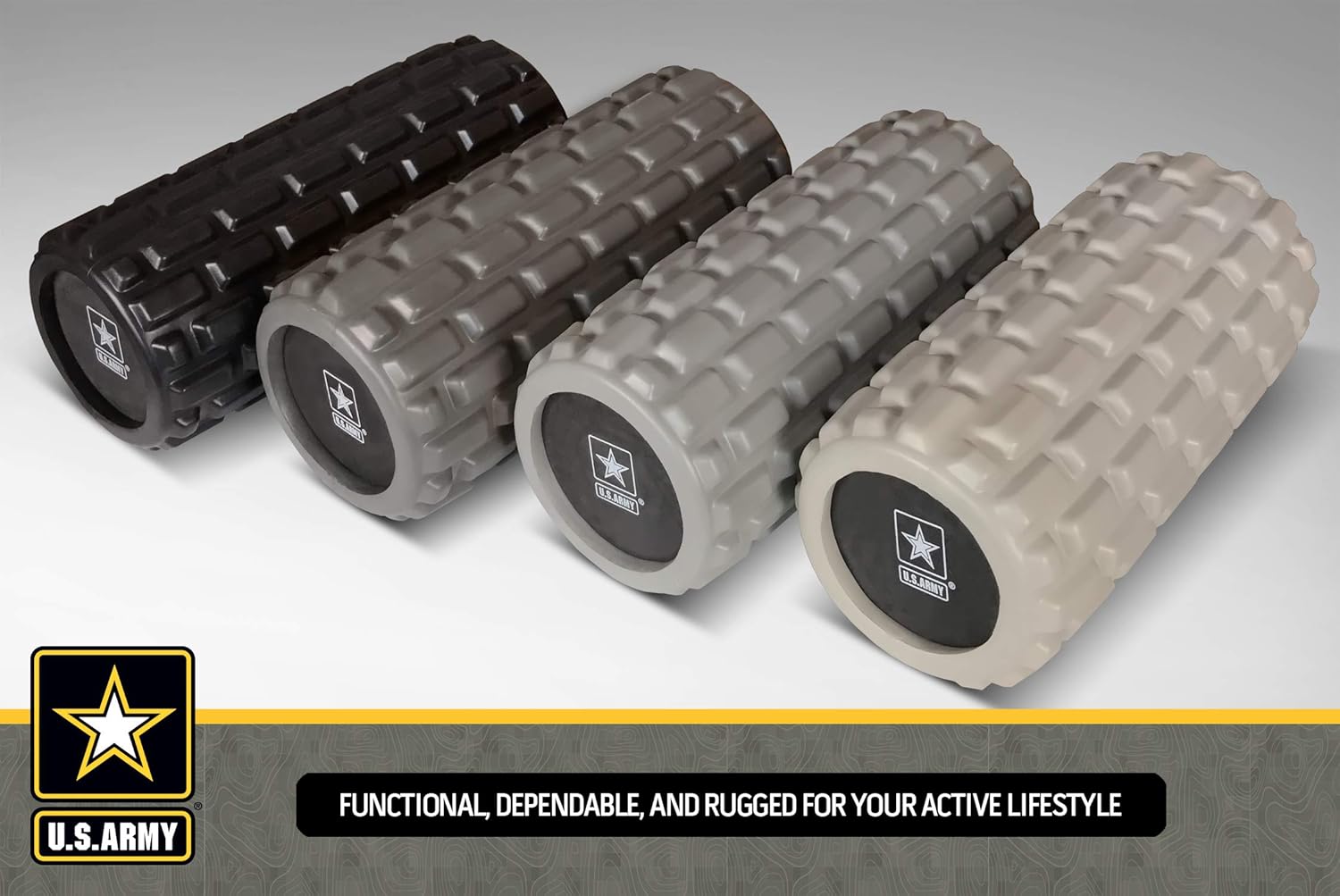 U.S. Army Foam Roller - Deep Tissue Massage Roller for Trigger Point Release on Muscles - Black: Sports & Outdoors