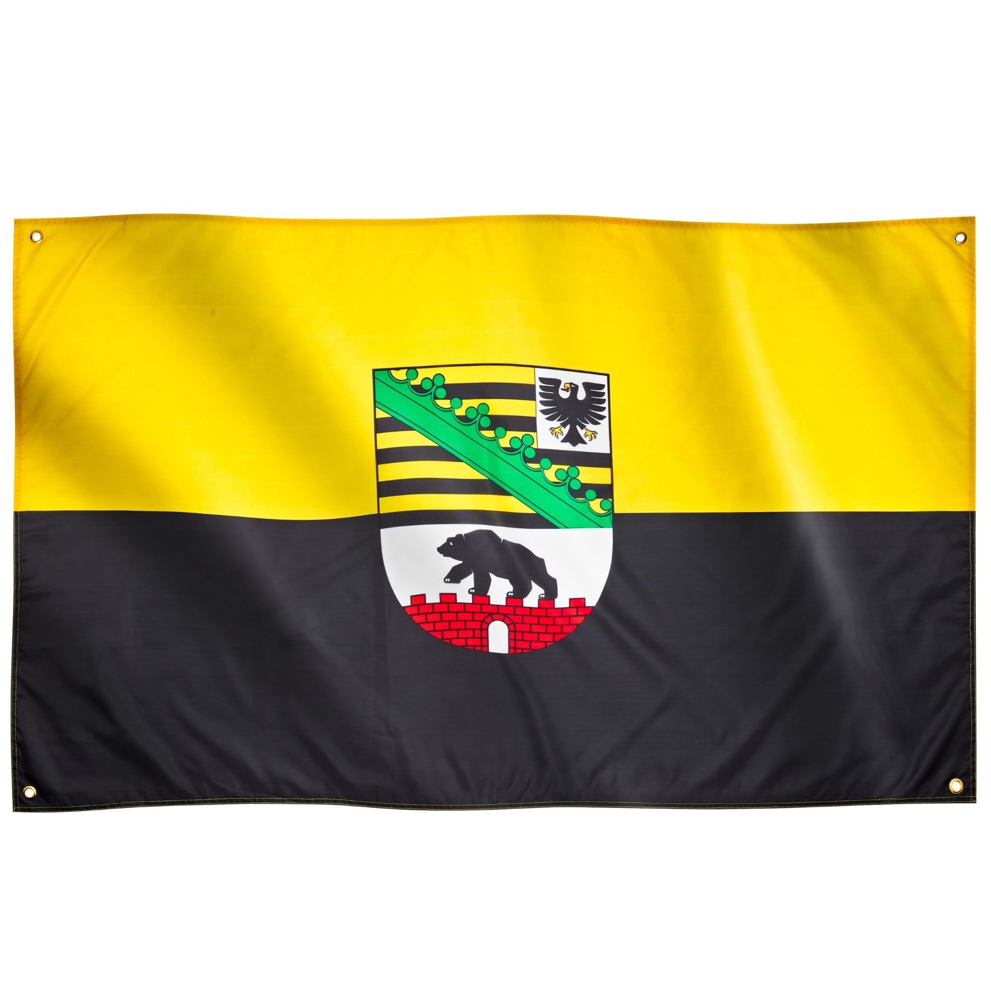 Runesol Saxony Anhalt Flag, 91x152cm, 3ft x 5ft, Sachsen-Anhalt Flagge, 4 Grommets, Eyelet in Every Corner, German Regional Flag, Premium Flags, Inside, Outside, Vivid Colours — image 1