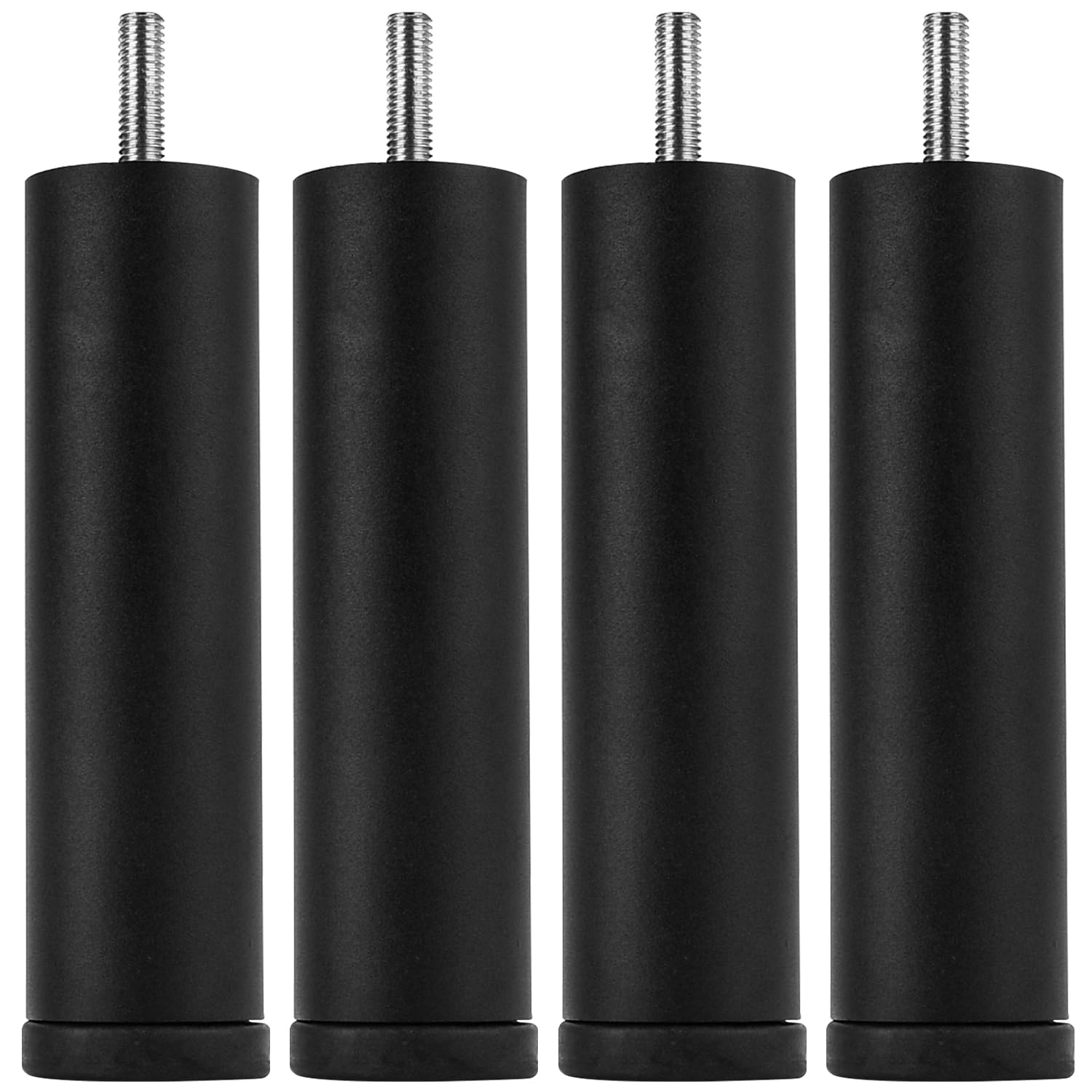 Photo 1 of TCHOSUZ 6 inch / 15cm Metal Furniture Legs, Pack of 4 Modern Aluminum Alloy Tapered Replacement Feet with M8 Hanger Bolts & T-Nuts for Home DIY Projects Couch Sofa Cabinet Nightstand TV Stand Black