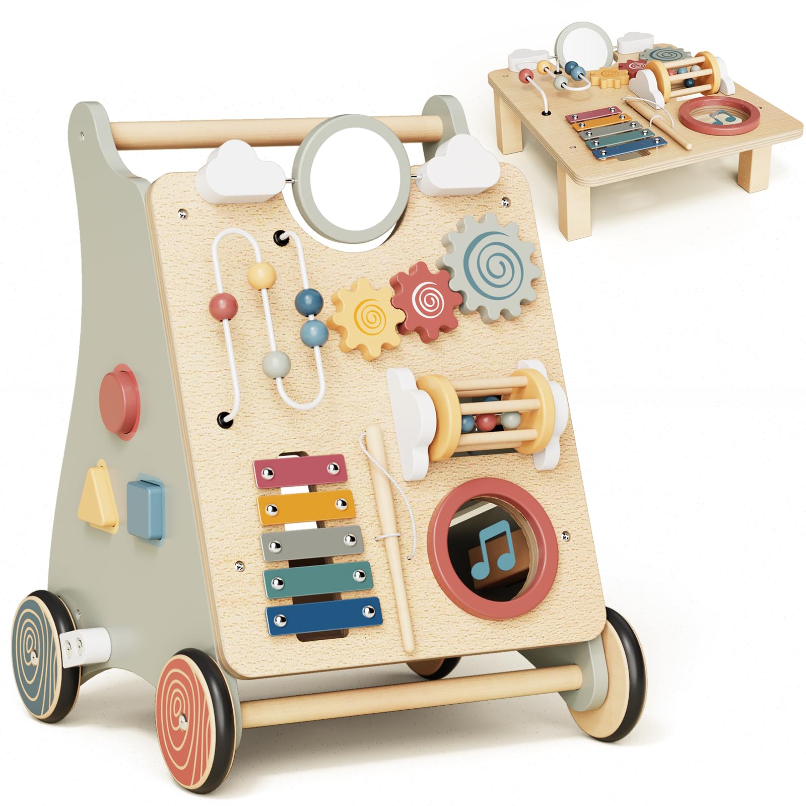 Photo 1 of Baby Push Walker with Wheels for 6-12 Months Boys Girls, Walking Toys for 1 Year Old Learning to Walk