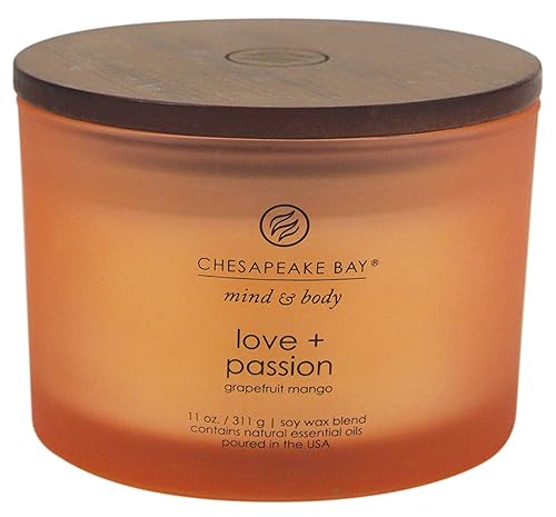 Chesapeake Bay Candle PT40255 Scented Candle, Love + Passion (Grapefruit Mango), Coffee Table , Orange, Home Décor