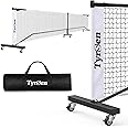 TYRSEN Portable Pickleball Net on Wheels, 22FT Pickleball Net for Driveway Backyard, Strong PE Net, Metal Frame, 1 Carry Bag, Pickleball Net System for Indoor & Outdoor