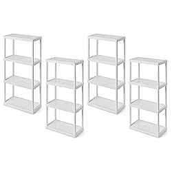 Gracious Living 4 Shelf Fixed Height Solid Light