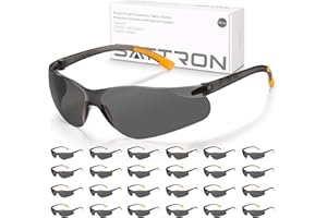 Tinted Safety Glasses Bulk 24 Pack, UV Protective Safety Sunglasses for Men Women, ANSI Z87.1 Scratch & Impact Resistant Eye 