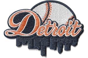 Smc Store Detroit Skyline Baseball Embroidered Patch – 3.5 x 2.5 Inch Iron-On Applique – City Sports Fan