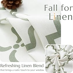 jinchan Linen Valance Curtain for Windows 16 Inch
