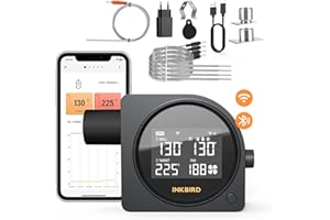 INKBIRD Wi-Fi and Bluetooth BBQ Temperature Controller, Automatic Smoker Fan with LCD Screen, High and Low Temperature Alarms