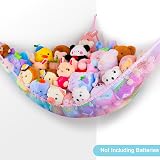 MHJY Toy Hammock for Stuffed Animals LED Light Large Corner Net view 7