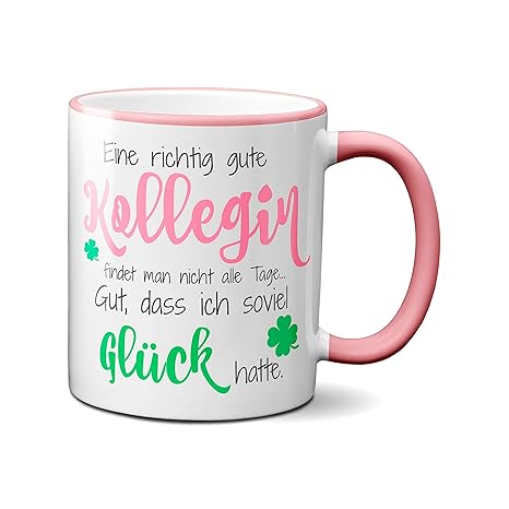 Eine Richtig Gute Kollegin Altrosa Beste Kollegin Tasse Mit Spruch Kaffee Becher Geschenk Firma Job Arbeit Abschiedsgeschenk Danke