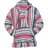 Del Mex Deluxe Mexican Baja Hoodie Sweatshirt Pullover Jerga Surf Poncho Drug Rug