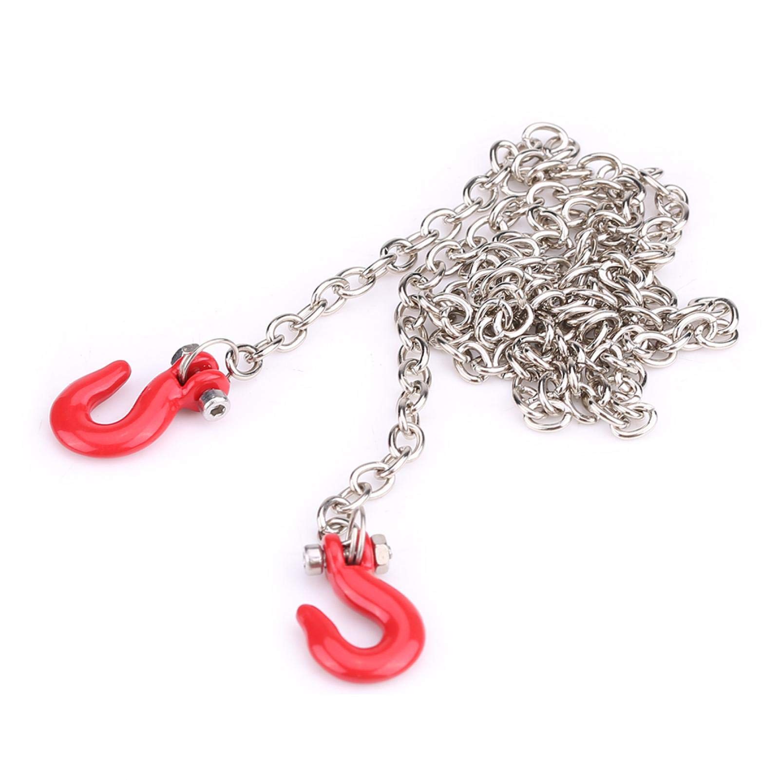 Kuuleyn RC Trailer Hooks,Metal RC Trailer Tow Hooks Accessories With Chain For SCX10 D90 1:10 RC Crawler Climbing Car