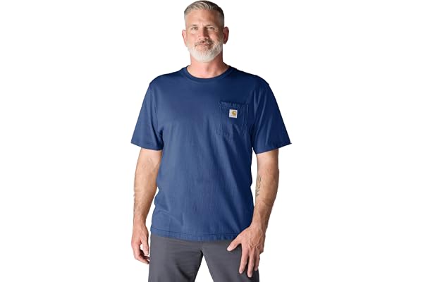 Carhartt Mens Loose Fit Heavyweight Short-Sleeve Pocket T-Shirt (Also Available in Big & Tall) CloseoutWork Utility T-Shirt