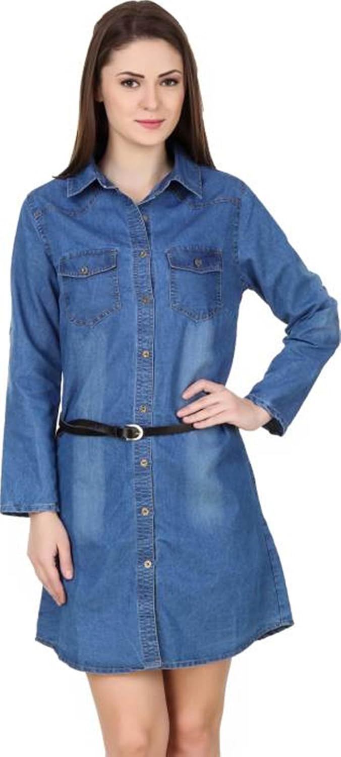 denim long top for ladies