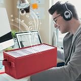 UENTIP CD Storage Boxes Pack of 2 30/60/165 Capacity Red view 6