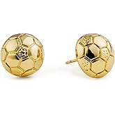 Soccer Earrings – 18k Gold-Plated Studs | Gift for Moms, Players & Fans