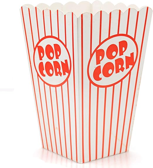 Bekith Open-Top caja de palomitas de maíz, 100/caso: Amazon.es: Hogar