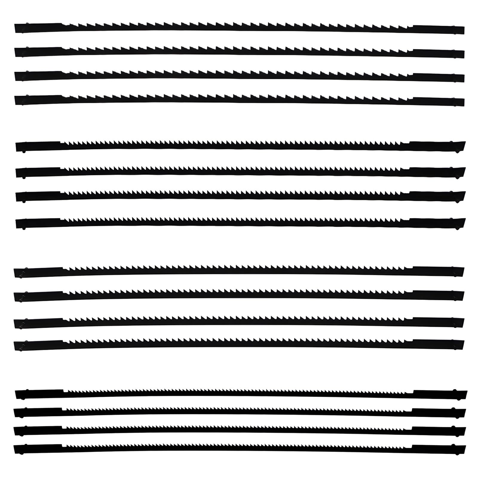 TXErfolg Scroll Saw Blades 10/15/18/24 Teeth Pinned Scroll Saw Blade for Sawing Timber/Plastic/Foam/Soft Metals - 16pcs