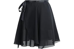 Phoeswan Dance Skirts for Girls (S/L) & Women (XL), Ballet Chiffon Wrap Skirt with Ties