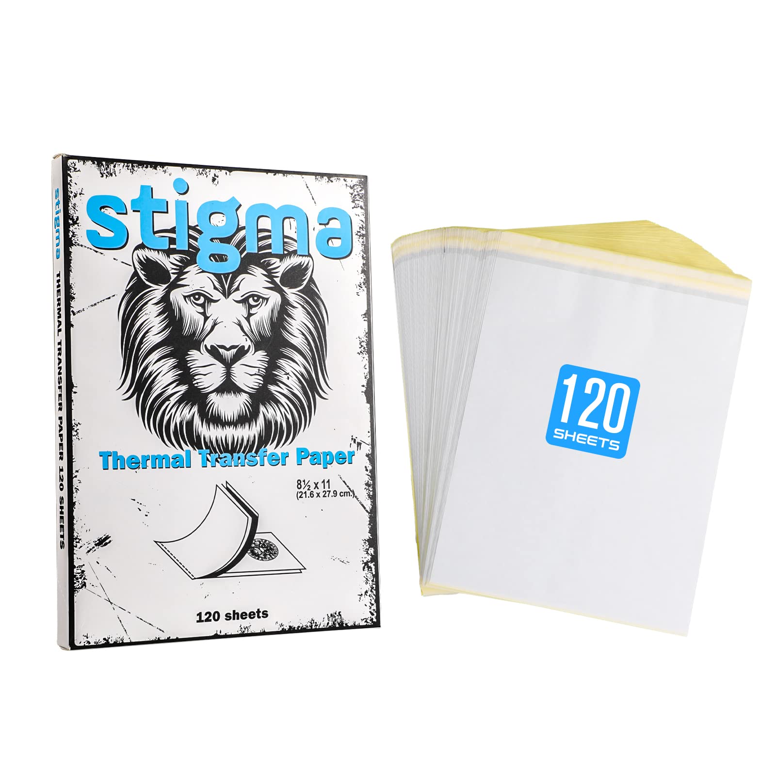 STIGMA 120 Pcs A4 Tattoo Transfer Paper, 4 Layers, White, Not Water Resistant, Tribal Pattern