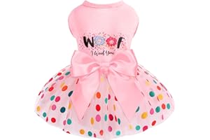 CCURRILI Dog Dresses for Small Dog Girls Dog Birthday Dress Cute Pet Princess Puppy Clothes Female Dog Clothes for Chihuahua Yorkie Clothes Small Dog Birthday Outfit Apparel