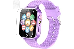 OVV Smart Watch for Kids with Touch Screen 26 Games Audiobook Learn Card HD Camera Video Pedometer Alarm Clock Boys Girls Wristwatch Learning Toys Birthday Gifts (Purple)
