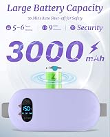BouZaFoFa Heat Pad for Period Pain Relief, 6 Modes, 3000mAh USB Belt view 6