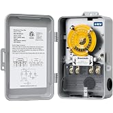 DEWENWILS 24-Hour Mechanical Timer Switch - 208-277VAC DPST, 5HP 40A | Manual Override, Heavy Duty for Pool Pump, Water Heater, HVAC System, Lights and Fans, Weatherproof, ETL Listed