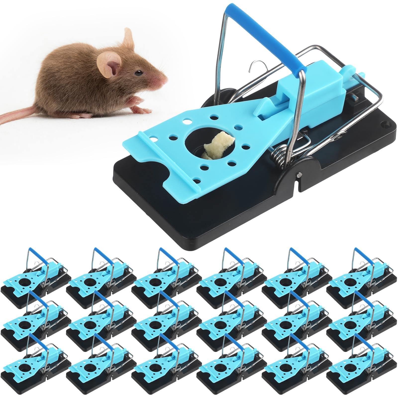 Photo 1 of *MISSING PARTS*
Kittmip 4 Pcs Mouse Traps Plastic Mice Trap House with Blue Detachable Quick Sensitive Effective Mouse Trap Safe Reusable Sanitary Mice Traps for House, Garage, Outside