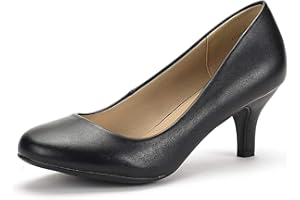 DREAM PAIRS Women's Luvly Bridal Wedding Party Low Heel Pump Shoes