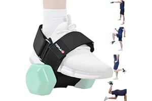 TOPJUM Original Dumbbell Foot Attachment, Tibialis Trainer, Adjustable Ankle Weights, Ankle Straps for Weight Lifting, Leg Workouts at Home for Hip, Shin Splint, Hamstring Curls, Leg extensions, Kettlebell Converstion Tool