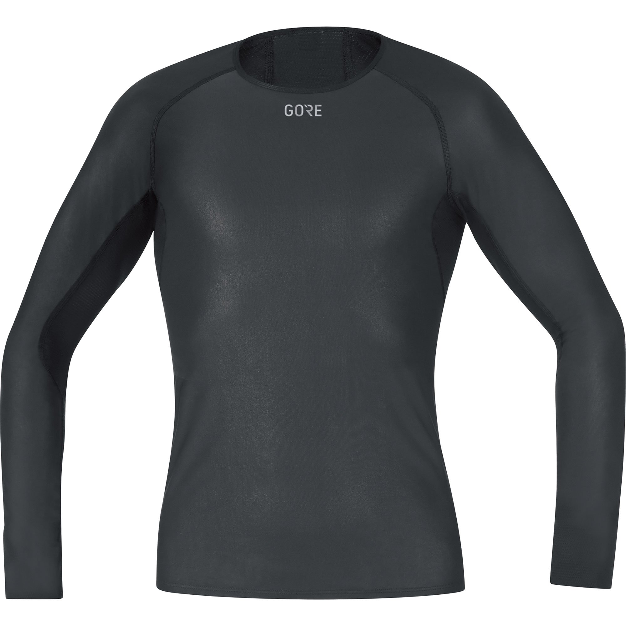 GOREWEAR M WINDSTOPPER Base Layer Long Sleeve Shirt Mens, Black, S