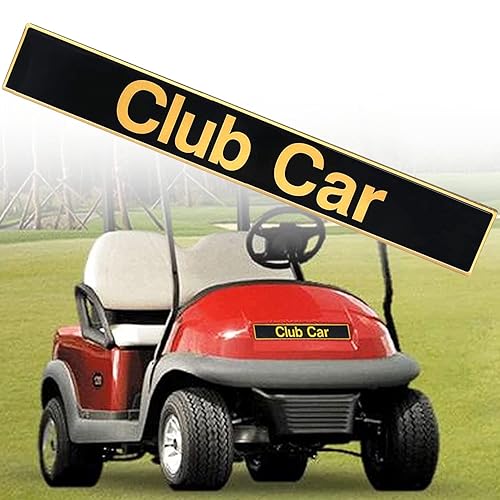 Name Plate for Club Car Precedent Emblem Golf Cart(Black Gold) in
