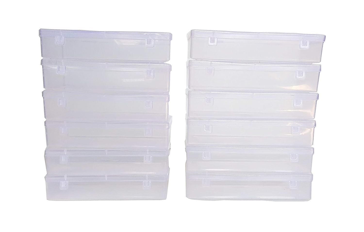 Feliz Clear Plastic Small Storage Boxes Size 6.5x3.25x1.3 in (Set of 12