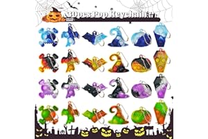 ONKULL Halloween Party Favors for kids Pop Fidget Toys Bulk It 30 Pack,Halloween Party Supplies Halloween Classroom Favors Mini Pop keychain Its Halloween Prizes for Kids Toys Bulk Goodie bag