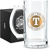 Onebttl Personalized Beer Gifts for Men - 17 oz Heavy Beer Stein Mug with Handle for Boss as Birthday Christmas Gift - LEGEND T