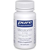 Pure Encapsulations Melatonin 3 mg, 60 Capsules | Antioxidant Supplement to Support Natural Sleeping and Relief of Occasional Sleeplessness, for Natural Sleep Support*