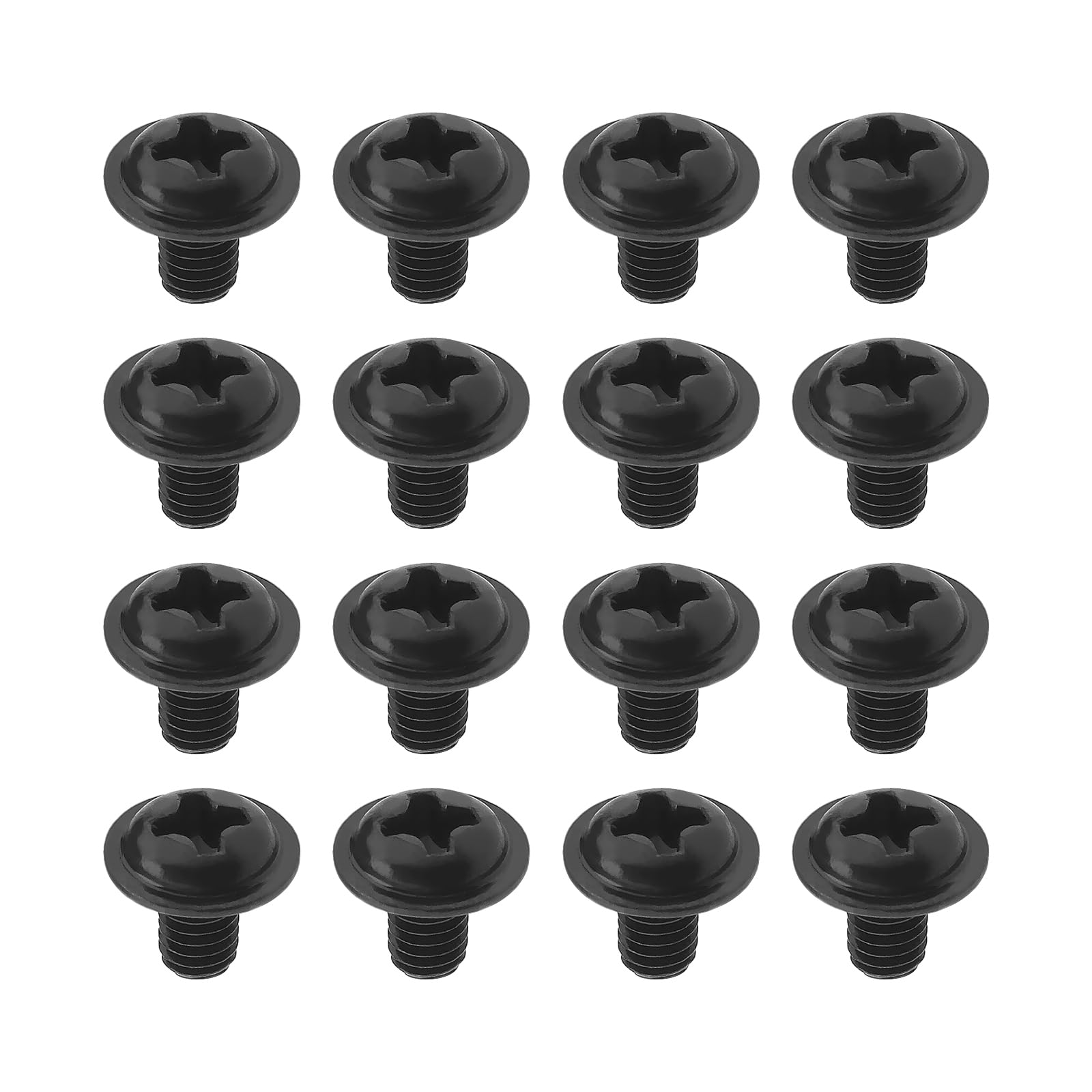 OTOTEC 100PCS PC Motherboard Screws M3x5mm Crosshead Machine Screws Metal Motherboard Case Mounting Screws Computer Components Black