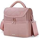 Vuudh Insulated Lunch Bags for Women, Quilted Lunch Box, Lightweight Puffy Padded Waterproof Lunch Tote, Reusable Lunch Cooler bag for Work Picnic Travel