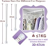 FRENESSA Aluminium Extendable Curtain Rod 30-50cm Tension Pole 1.3cm Ø view 5