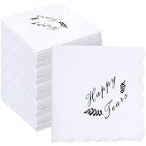 Newwiee 50 Pcs Happy Tears Handkerchiefs Wedding Handkerchiefs Bulk Bride Gifts Accessories for Wedding Big Day Fun