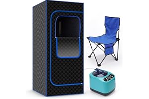 MOKARO Portable Sauna Sauna, Home Sauna – Portable Personal Steam Sauna SPA for Relaxation, 3 Liters 1100 Watt Steamer, Sauna Box, Sauna Tent, Remote Control, Large Space Home Sauna Tent for Gym, Pilates