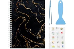 DHATMYC Reusable Sticker Book Collecting Album A5 Size 60 Sheets Sticker Collection Storage Book for Adults Release Paper Sticker Saver Organizer Book with Tools (Black)