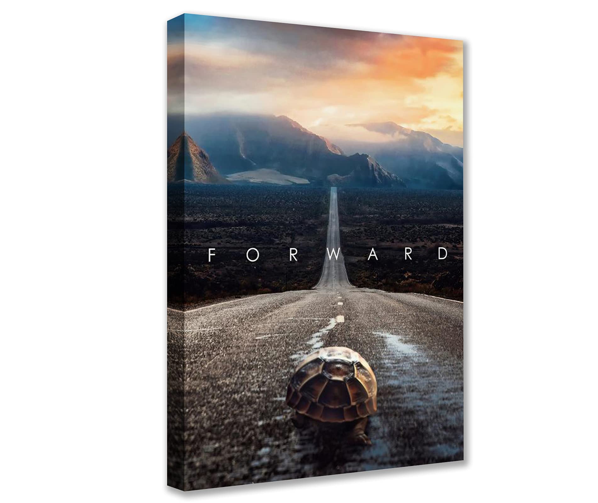 Mindset Forward Wall Art Canvas Painting Move Inspirational Entrepreneur Positive Quotes Canvas Prints 1 Piece Poster Picture for Living Room Bedroom Cuadros Modernos Home Decoration 16''Wx24''H