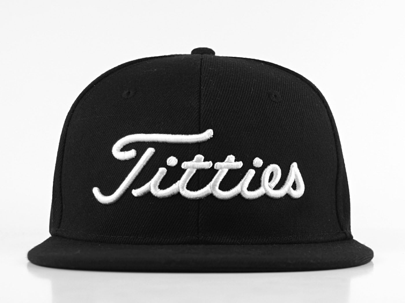 Titties Golf Hat Snapback Cap PGA Flat bill Brim Black