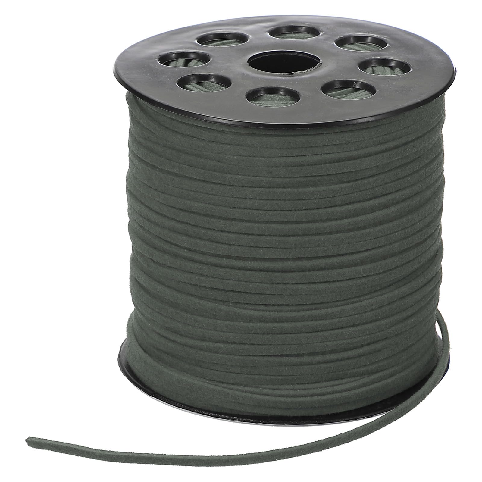 PATIKIL 100 Yards x 2.6mm Faux Suede Leather Cord, Leather Lace String for Bracelet Necklace Beading Making DIY Crafts, Dark Grey