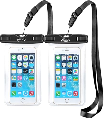 Lot De 10 Pochettes étanches Pour Smartphone - Transparentes, Tactiles - Protection Pluie, Poussière, Sable - Pour Activités Outdoor - 7