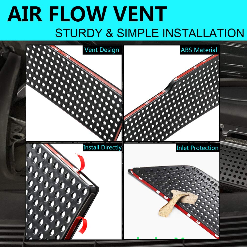 ROOCS Model 3 Air Flow Vent Protection Cover, ABS Plastic Air Vent Intake Air Conditioning Air Intake Grille Inlet Cover for 2017-2019 Tesla Model 3