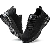 SOGETCH Steel Toe Shoes for Men Women Lightweight Comfortable Work Shoes Indestructible Slip Resistant Safety Shoes for Construction